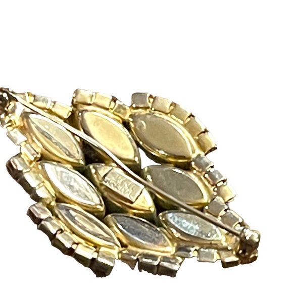 Vintage 1950s Jay Kell Ruby red Ab Crystal fancy brooch - Picture 4 of 4